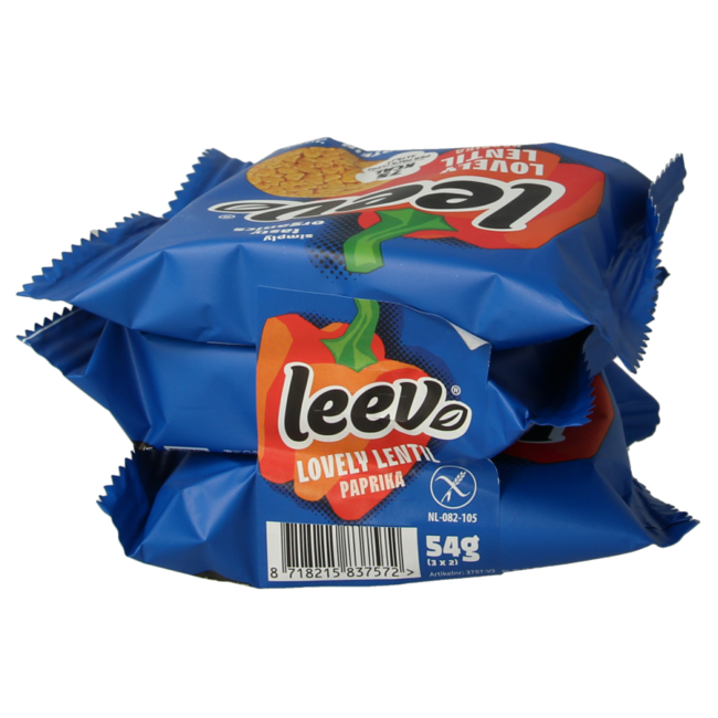 Leev Lovely tortitas de lentejas pimentón bio 54 gramos