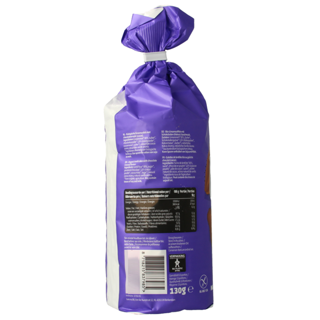 Leev Lovely tortitas de lentejas cacao bio 130 gramos