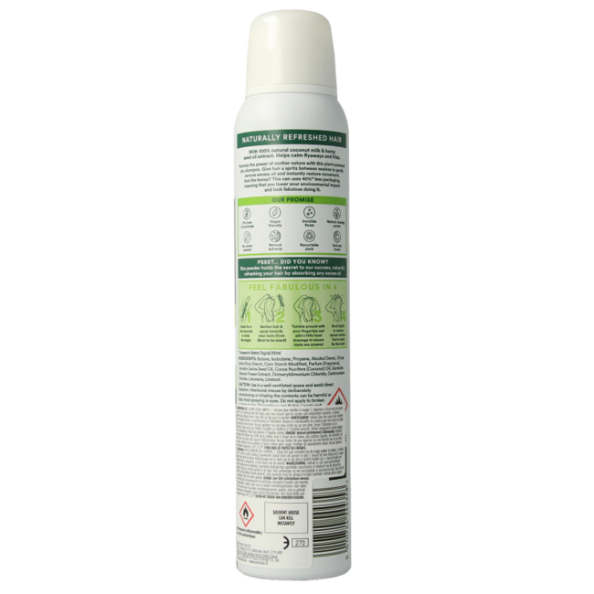 Batiste Trockenshampoo Coconut Milk & Hemp Seed Oil 200 Milliliter