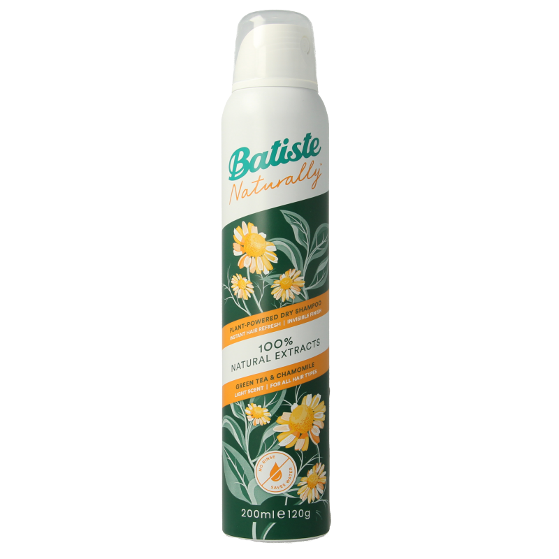 Batiste Shampoo Secco Tè Verde & Camomilla per Capelli Normali 200 Millilitri