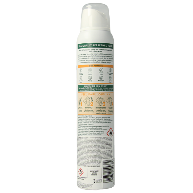 Batiste Champú en seco té verde y manzanilla cabello normal 200 mililitros