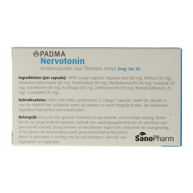 SanoPharm Padma nervotonin 60 gélules