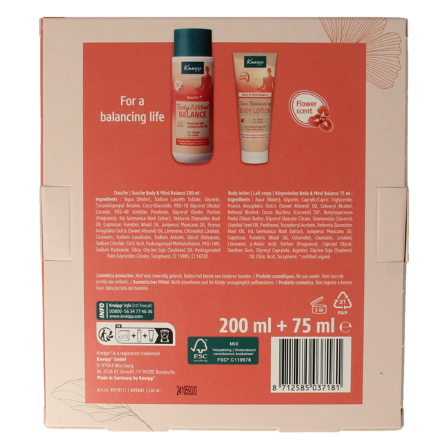 Coffret cadeau Body & Mind Balance Moments 1 set