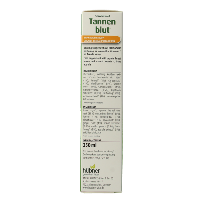 Sciroppo alle erbe Tannenblut biologico 250 Millilitri