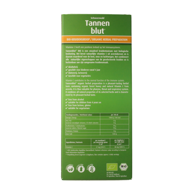 Tannenblut jarabe de hierbas bio 250 mililitros
