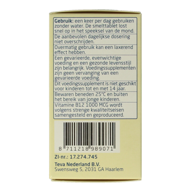 Vitamina B12 1000mcg 120 comprimidos
