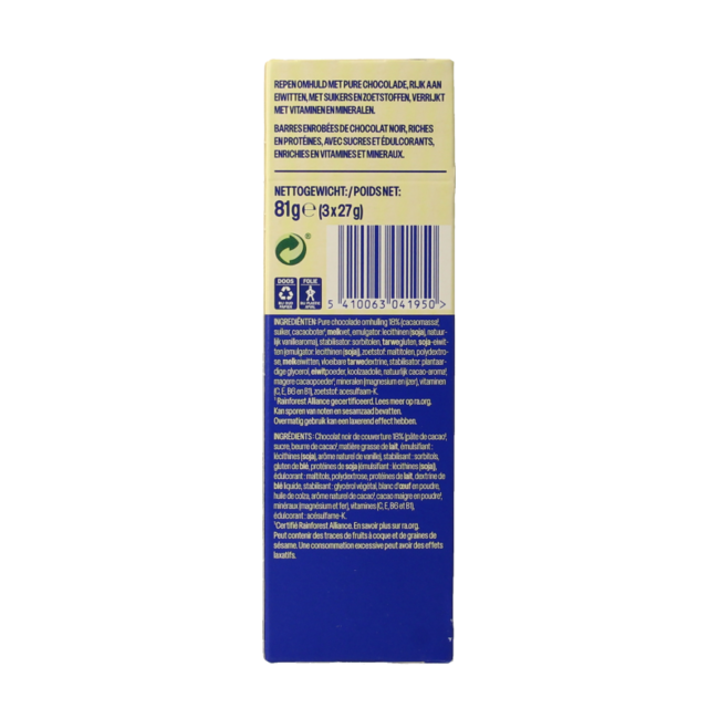 WeCare Barritas altas en proteínas chocolate 81 gramos