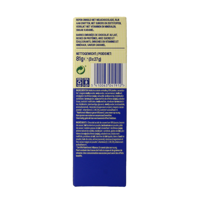 Barretta ad Alto Contenuto Proteico Cioccolato Caramello 81 Grammi