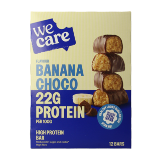 WeCare WeCare Barritas altas en proteínas plátano y chocolate 372 gramos