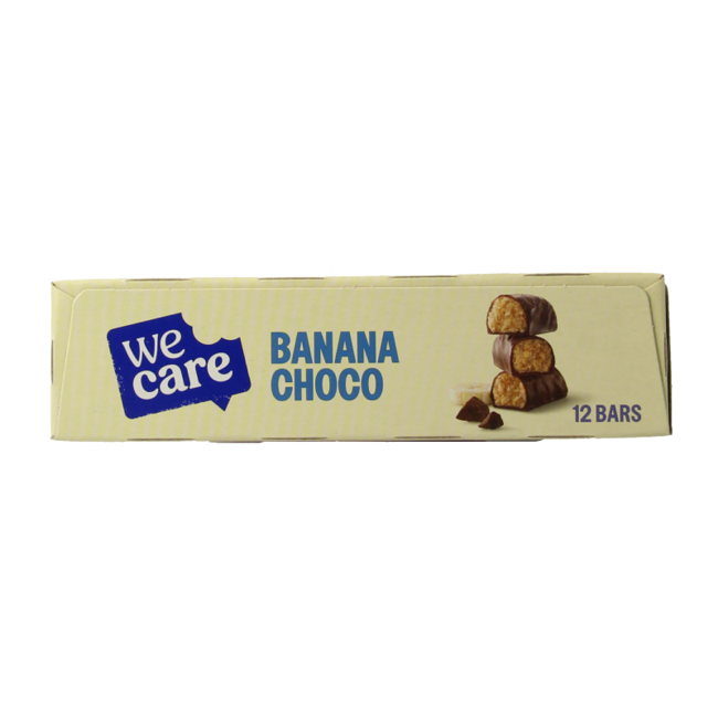 WeCare Barritas altas en proteínas plátano y chocolate 372 gramos