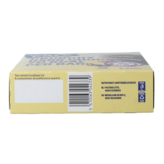Barritas bajas en kcal/carbohidratos chocolate negro crujiente 102 gramos