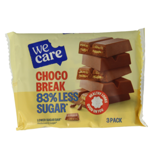 WeCare WeCare Barrita baja en kcal/azúcar choco break 645 gramos