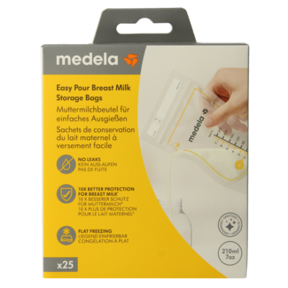 Medela Sacchetti per la Conservazione del Latte Materno Medela 210ml, 25 Pezzi