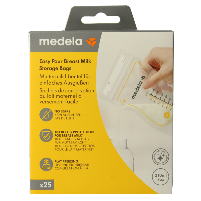 Medela Sachets de conservation pour lait maternel 210 ml, 25 pièces
