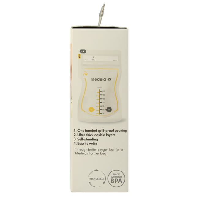 Sachets de conservation pour lait maternel 210 ml, 25 pièces
