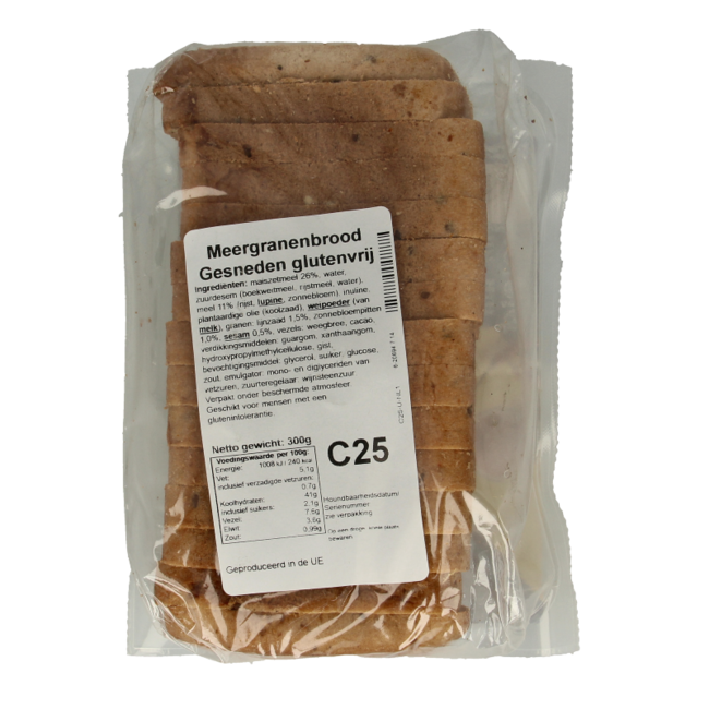 Bezgluten Multigrain bread sliced gluten-free 300 Gram