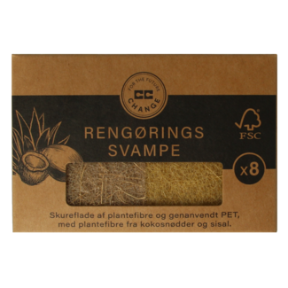 CC Hansen CC Hansen Petites éponges à récurer en fibres végétales de coco, 8 pièces