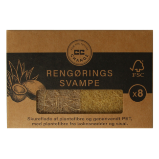 CC Hansen CC Hansen Spugnette Abrasive Piccole in Fibra Vegetale di Cocco (8 Pezzi)