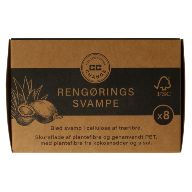 CC Hansen Kleine schuursponsjes plantenvezels uit kokosnoot 8 Stuks