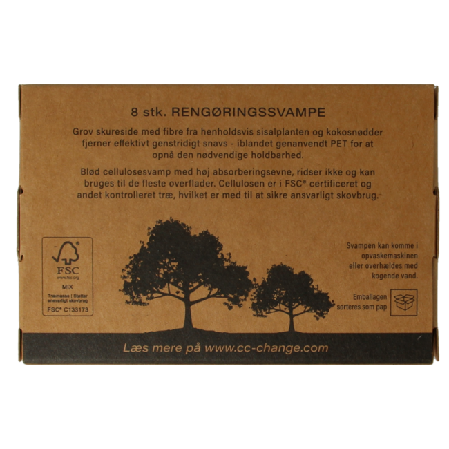 CC Hansen Small coconut plant fibre scouring pads 8 Pack