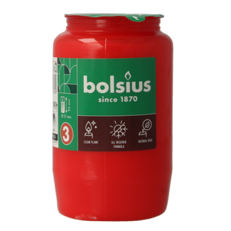Bolsius Vela de recuerdo Bolsius n.º 3 roja 1 unidad