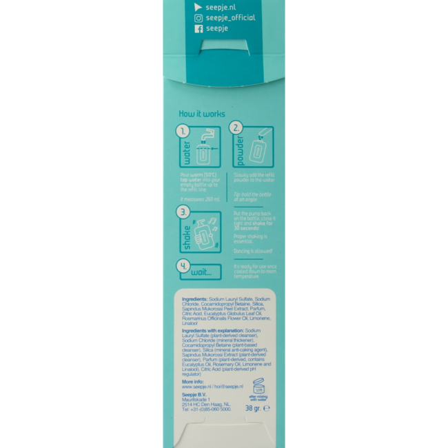 Seepje Hand Soap Eucalyptus & Rosemary Refill 38g