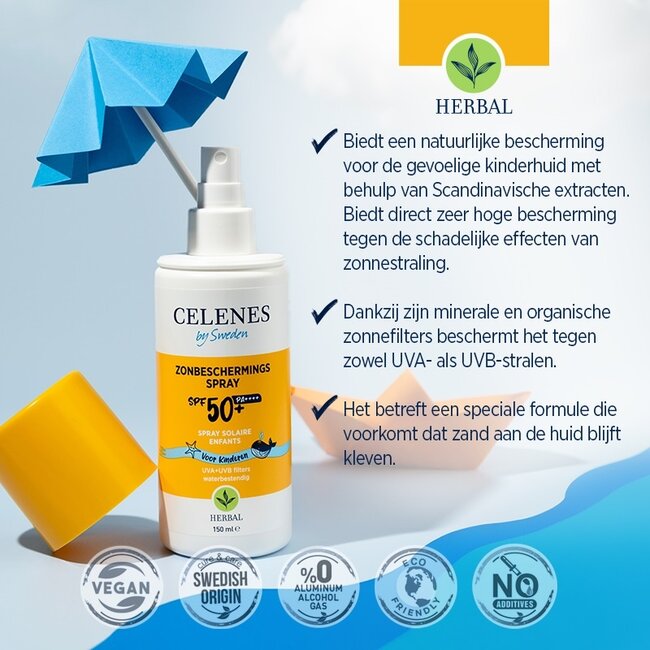 Celenes Herbal Sonnenspray für Kinder LSF 50 150 Milliliter