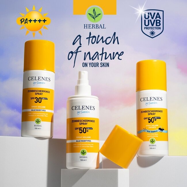 Celenes Herbal spray solar para todo tipo de piel SPF50 150 mililitros