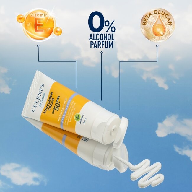 Celenes Herbal Sonnenschutz empfindliche/trockene Haut LSF 50+ 50 Milliliter