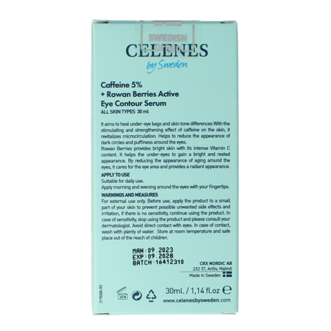 Celenes Cafeine 5% + rowan berries serum 30 Milliliter