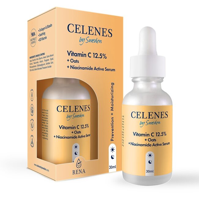 Celenes Active Serum Vitamin C 12,5% + Hafer + Niacinamid 30 Milliliter