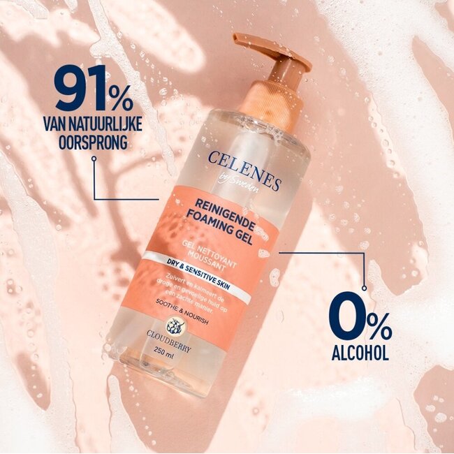 Celenes Cloudberry reinigendes schäumendes Gel 250 Milliliter