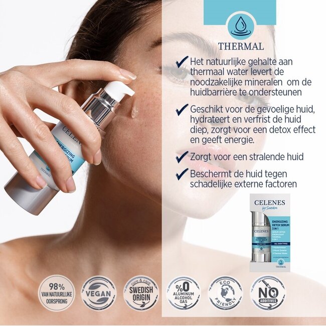 Serum detoksykujące Celenes Thermal 3 w 1, 30 mililitrów