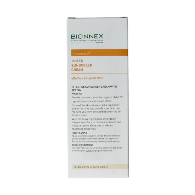 Bionnex Preventiva getönte Sonnencreme SPF50 50 Milliliter