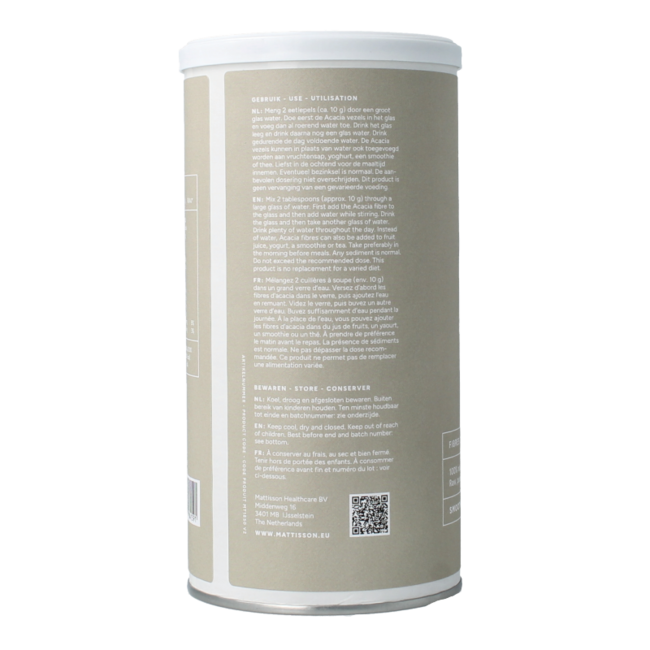 Fibre di acacia vegane Mattisson 83% 220 Grammi