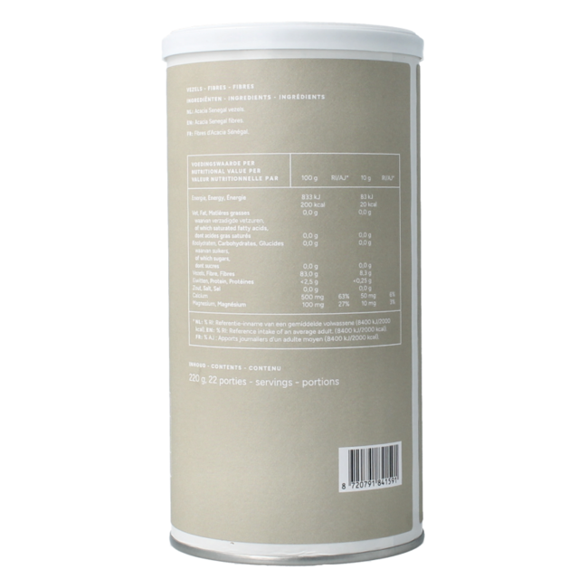 Mattisson Fibras de acacia veganas 83% 220 gramos