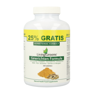 Livinggreens Livinggreens Formula per le articolazioni curcuma & complesso di collagene 300 Compresse