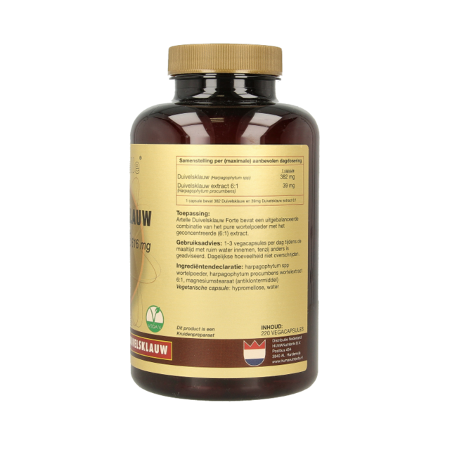 Artelle Duivelsklauw forte 616mg 220 Cápsulas vegetarianas