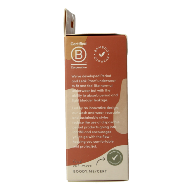 Culotte de règles Boody coupe bikini noir flux moyen/abondant XS 1 pièce