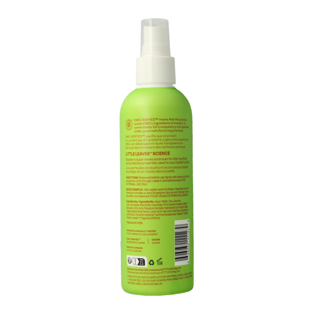 Attitude Hairspray little leaves detangler watermelon & coconut 240 Millilitres