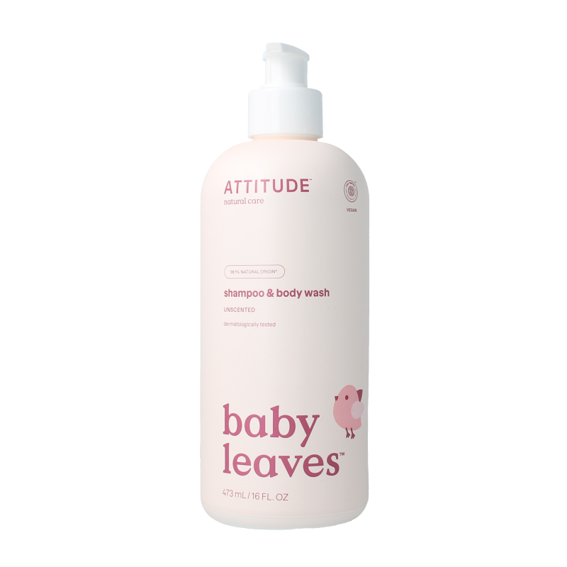 Attitude Champú 2 en 1 baby leaves sin perfume 473 mililitros