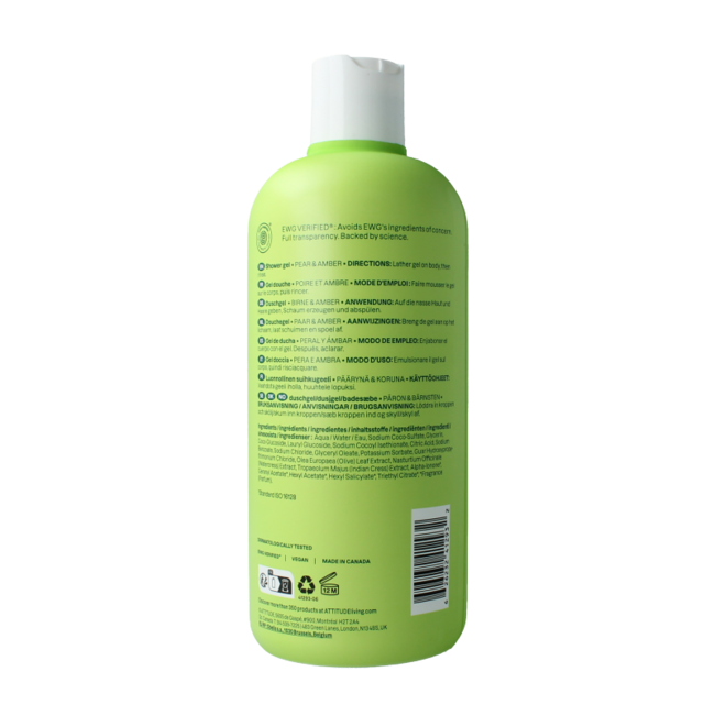 Gel de baño nutritivo Attitude Super Leaves 473 mililitros