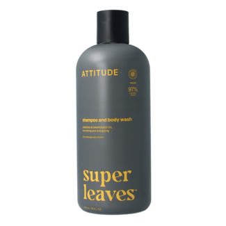 Attitude Attitude Champú y baño 2 en 1 super leaves sports 473 mililitros