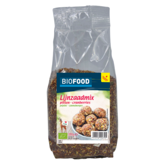 Biofood Biofood Lijnzaadmix pitten cranberry bio 250 Gram