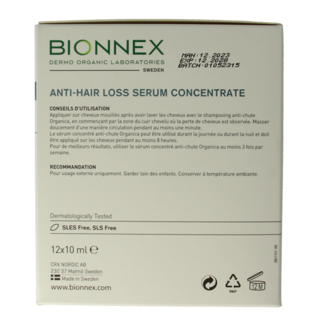 Bionnex Organica sérum anticaída 12x10 ml 1 unidad