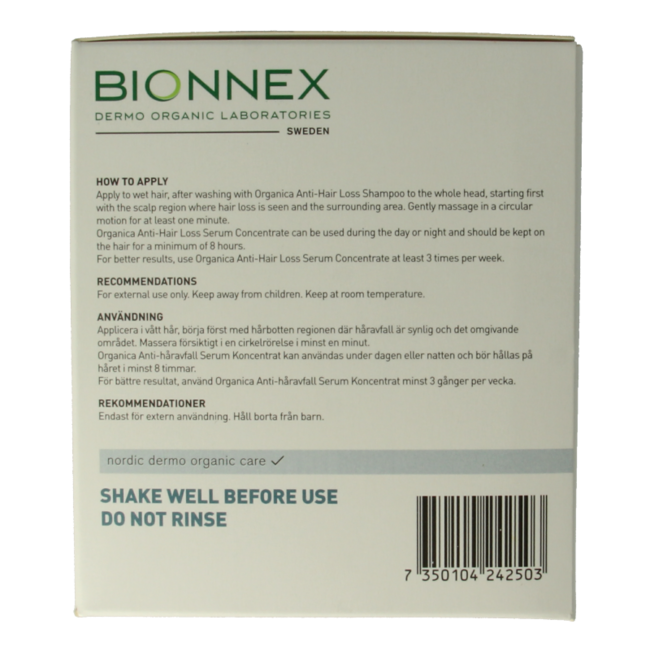 Bionnex Organica sérum anticaída 12x10 ml 1 unidad