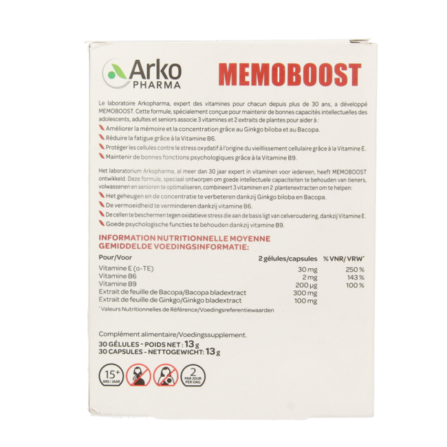 Arkopharma Memoboost 30 Kapsułek