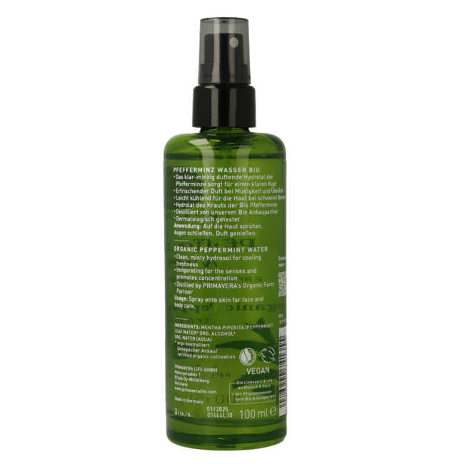 Primavera Peppermint water 100 Millilitres
