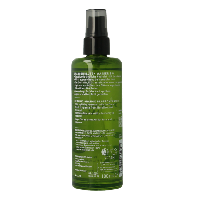 Primavera Agua de azahar bio 100 mililitros