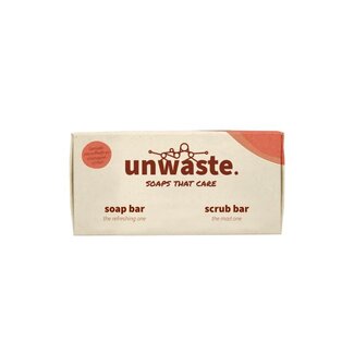 Unwaste Duopack de pastilla de jabón y pastilla exfoliante Unwaste, 1 Unidad